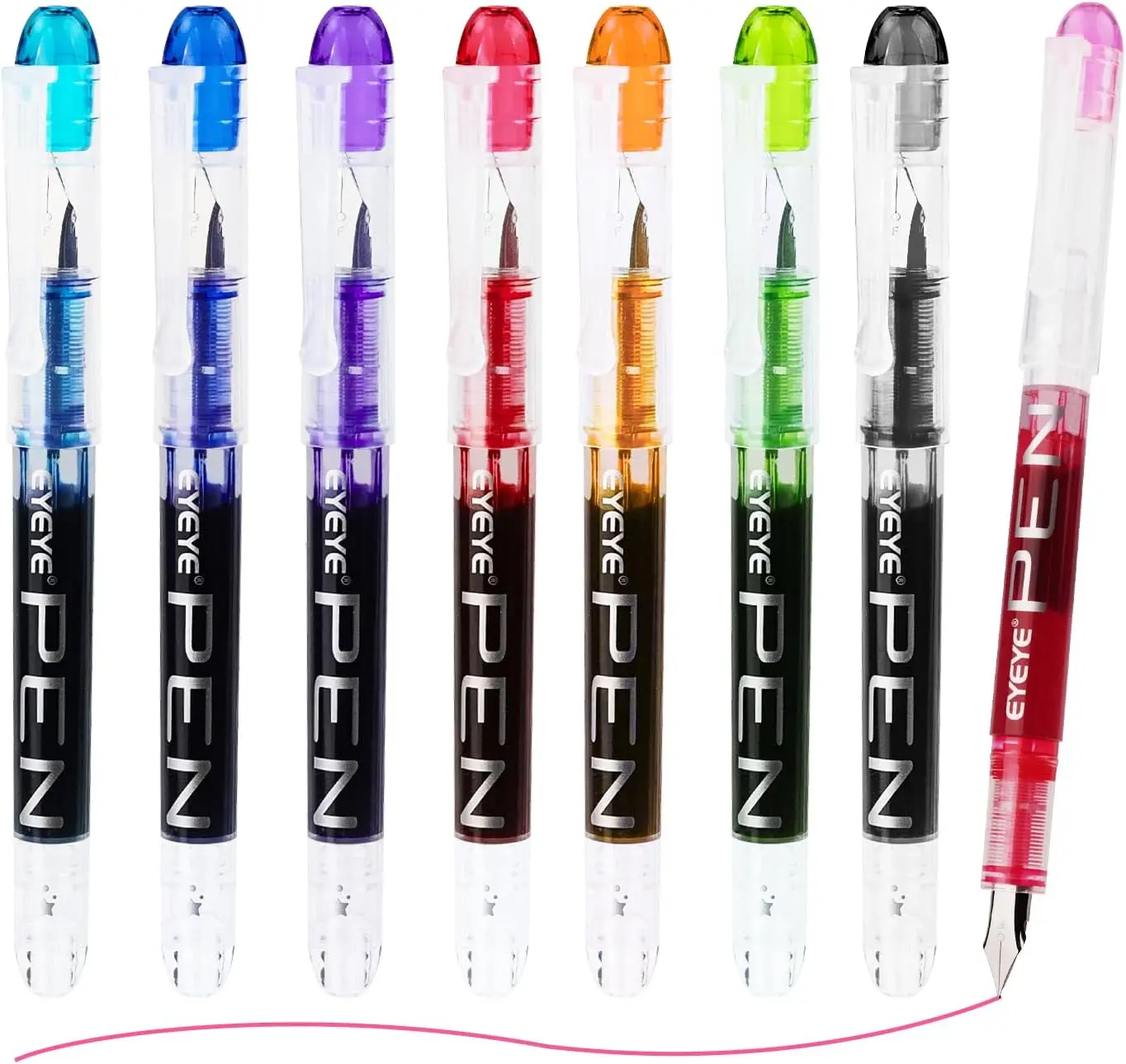 8-Pack Multicolor Fine Point Fountain Pens, Smooth Writing with Stainless Steel Nib for Journaling, Drafting & Gifts
8-Pack Multicolor Fine Point Fountain Pens, Smooth Writing with Stainless Steel Nib for Journaling, Drafting & Gifts