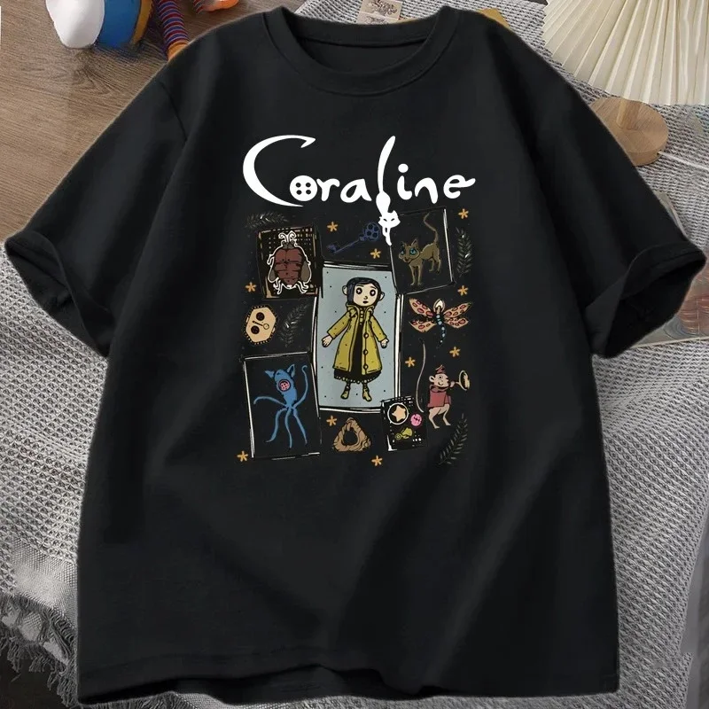 Футболка Coraline на Хэллоуин для женщин и мужчин, жуткая винтажная футболка Harajuku, осенняя футболка с короткими рукавами, хлопковая женская одежда
Футболка Coraline на Хэллоуин для женщин и мужчин, жуткая винтажная футболка Harajuku, осенняя футболка с короткими рукавами, хлопковая женская одежда