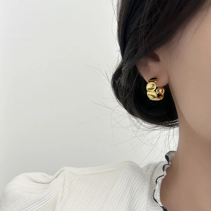Real 925 Sterling Silver 18K Gold Letter C Stud Earrings for Women Minimalist Trendy Fine Jewelry Geometric Accessories
Real 925 Sterling Silver 18K Gold Letter C Stud Earrings for Women Minimalist Trendy Fine Jewelry Geometric Accessories