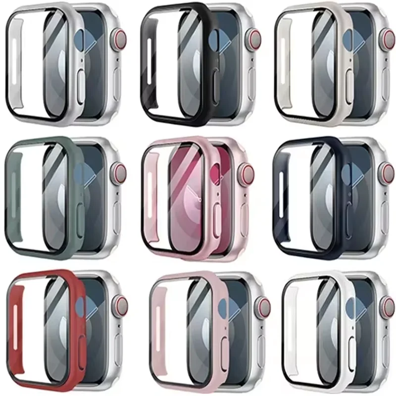 Correa Cover Accessories For Apple Watch Case 45mm 44mm 41-42mm 38/40 MM Tempered Glass Screen Protector Series 9 8 7 4 5 6 SE 3
Correa Cover Accessories For Apple Watch Case 45mm 44mm 41-42mm 38/40 MM Tempered Glass Screen Protector Series 9 8 7 4 5 6 SE 3