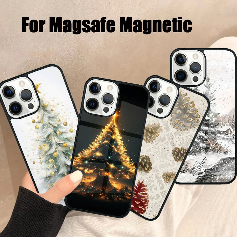 Чехол для телефона Magsafe с золотыми рождественскими елками для iPhone 16, 15, 14, 13, 12, 11 Pro Max Plus, зеркальный беспроводной магнитный чехол
Чехол для телефона Magsafe с золотыми рождественскими елками для iPhone 16, 15, 14, 13, 12, 11 Pro Max Plus, зеркальный беспроводной магнитный чехол