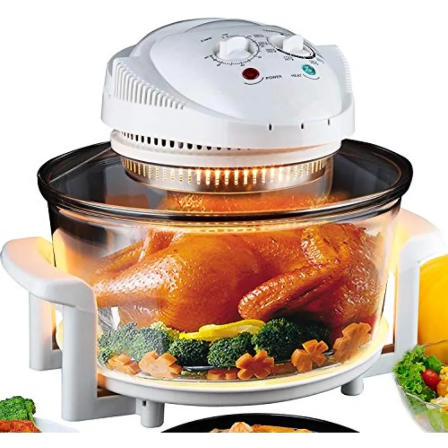 Electric Air Fryer Turbo Convection Oven Roaster Steamer Halogen Oven Countertop with Black Stainless Steel Finish Great for Fr
Electric Air Fryer Turbo Convection Oven Roaster Steamer Halogen Oven Countertop with Black Stainless Steel Finish Great for Fr