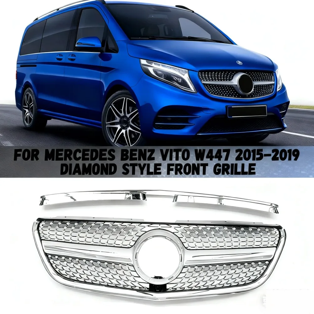 Front Bumper Grille Racing Grill Diamond Style Grill For Mercedes Benz Vito V W447 2015-2019 V250 V300 V260 Tuning Body Kit
Front Bumper Grille Racing Grill Diamond Style Grill For Mercedes Benz Vito V W447 2015-2019 V250 V300 V260 Tuning Body Kit