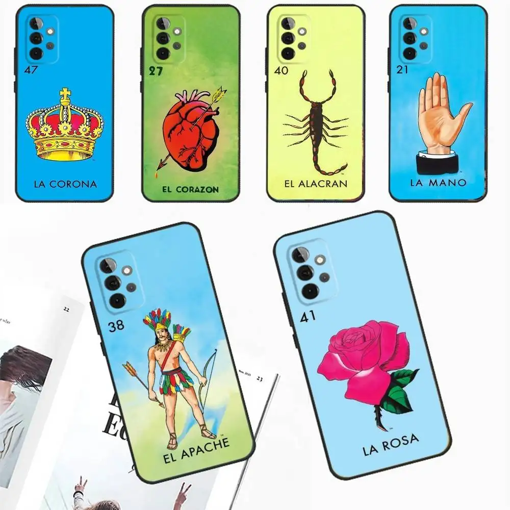 Mexican Bingo Loteria Phone Case For Samsung Galaxy A13,A21s,A22,A31,A32,A52,A53,A71,A80,A91 Soft Black Phone Cover
Mexican Bingo Loteria Phone Case For Samsung Galaxy A13,A21s,A22,A31,A32,A52,A53,A71,A80,A91 Soft Black Phone Cover