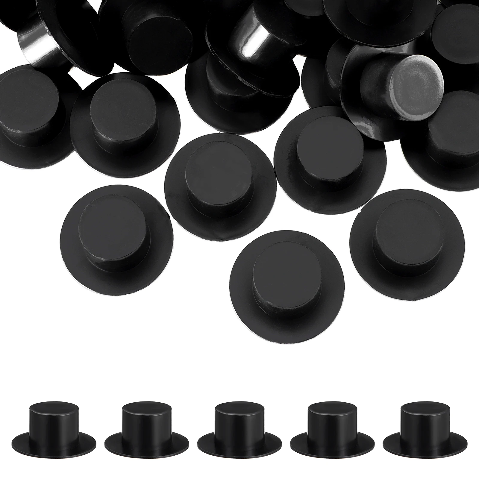 50pcs Mini Hat Tiny Top Plastic Hats for Toys Decorations Craft Black Christmas DIY Supplies Party Decoration
50pcs Mini Hat Tiny Top Plastic Hats for Toys Decorations Craft Black Christmas DIY Supplies Party Decoration