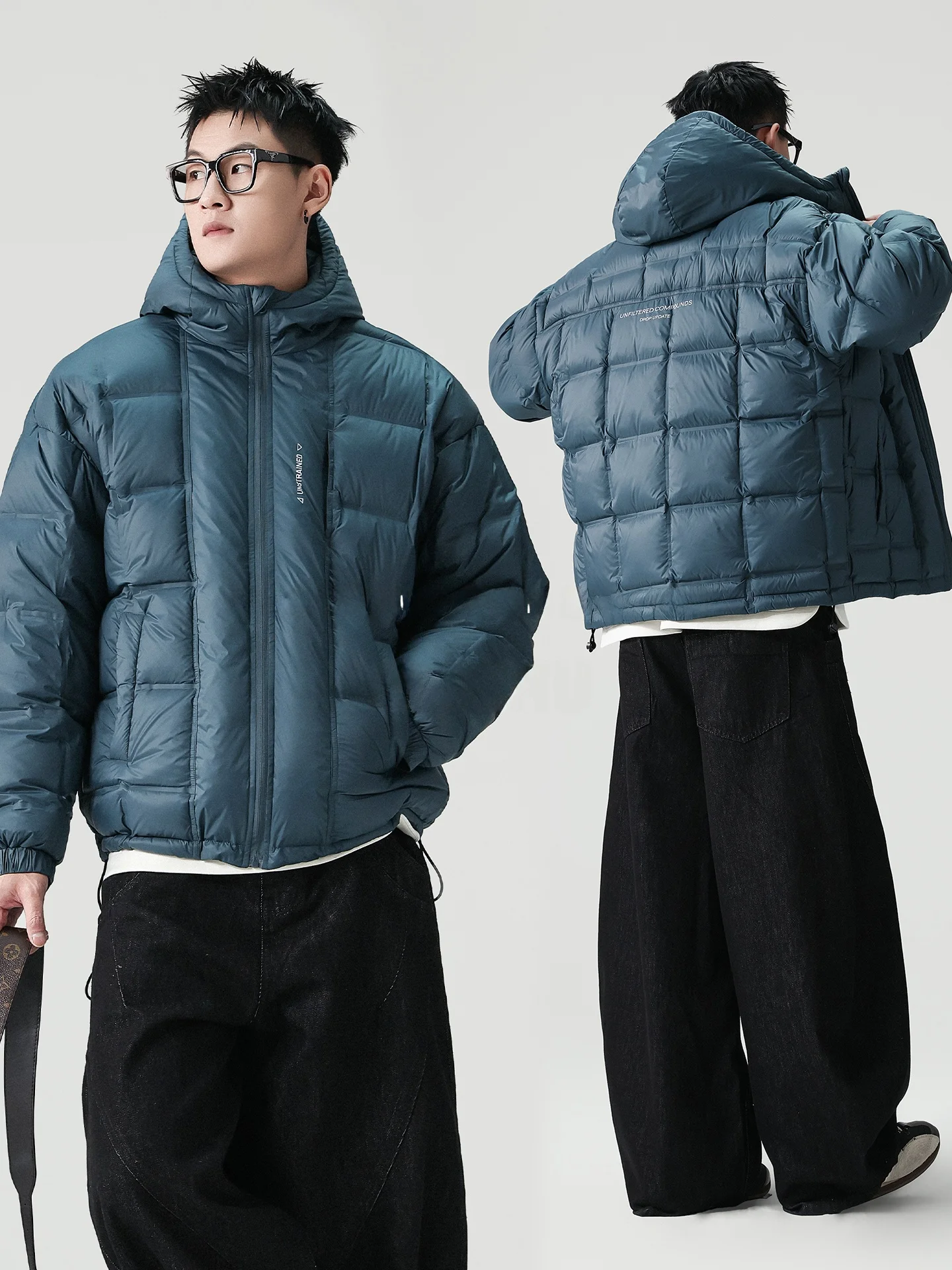 Adjustable Dstring Hooded Du down Jaet Men's Winter Casual Sle Loose Fit Outerwear Trendy plus Size Nylon Fabric
Adjustable Dstring Hooded Du down Jaet Men's Winter Casual Sle Loose Fit Outerwear Trendy plus Size Nylon Fabric