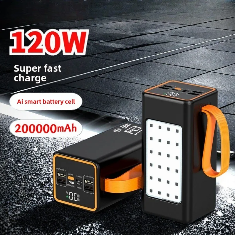 Portable 120W Two-way Fast Charging Power Banks 200000mAh Extra Large Capacity Portable Charger for Xiaomi IPhone W/LED Light
Portable 120W Two-way Fast Charging Power Banks 200000mAh Extra Large Capacity Portable Charger for Xiaomi IPhone W/LED Light