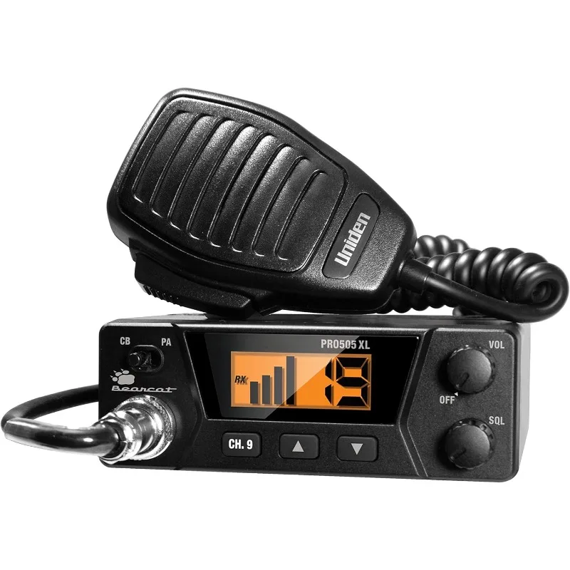 PRO505XL 40-Channel CB Radio. Pro-Series, Compact Design. Public Address (PA) Function. Instant Emergency Channel 9, Exte
PRO505XL 40-Channel CB Radio. Pro-Series, Compact Design. Public Address (PA) Function. Instant Emergency Channel 9, Exte