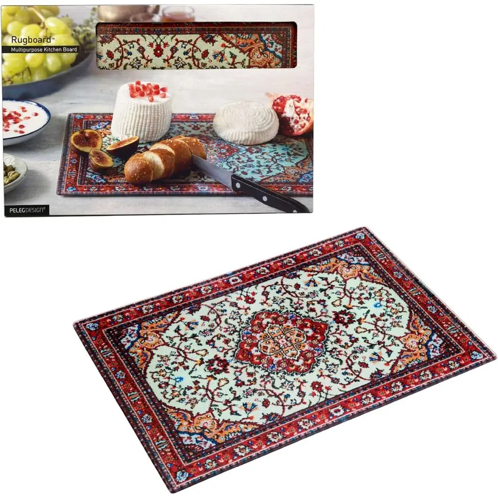 Decorative Heat-Resistant Glass Cutting Board, 9.6 x 14.4, Shatterproof Chopping and Serving Tray with Magic Carpet Design
Decorative Heat-Resistant Glass Cutting Board, 9.6 x 14.4, Shatterproof Chopping and Serving Tray with Magic Carpet Design