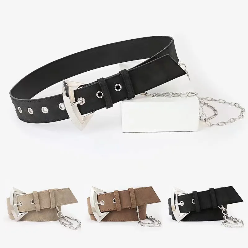 Punk Style D Buckle Ladies Fashion Belt Hip Hop Chain Decorative Trendy Cool PU Waistband Decoration Jeans Adorned Cummerbunds
Punk Style D Buckle Ladies Fashion Belt Hip Hop Chain Decorative Trendy Cool PU Waistband Decoration Jeans Adorned Cummerbunds