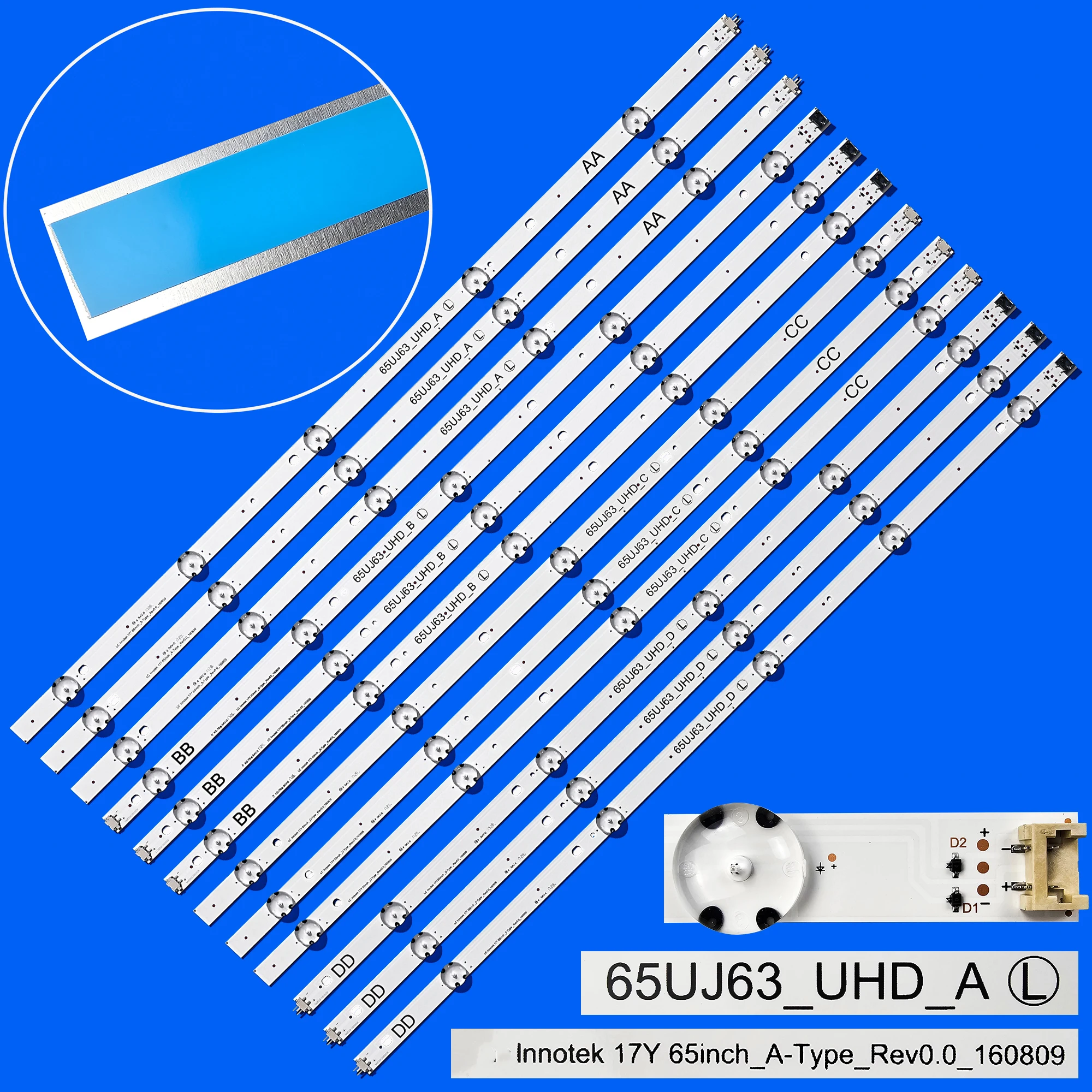 LED Backlight Strip for 65UJ6300 65UJ630V 65UJ634V 65UJ5500 65UK6100 65LG63CJ-CA 65UJ6300-CA 65UJ6309 65UJ63_UHD_A B C D
LED Backlight Strip for 65UJ6300 65UJ630V 65UJ634V 65UJ5500 65UK6100 65LG63CJ-CA 65UJ6300-CA 65UJ6309 65UJ63_UHD_A B C D