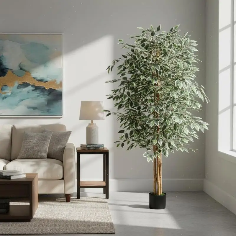 Artificial Fig Tree 72 Inch For Living Room Office Corner, Natural Wood Trunk Real Touch Silk Leaves Potted Greenery Floor Decor
Artificial Fig Tree 72 Inch For Living Room Office Corner, Natural Wood Trunk Real Touch Silk Leaves Potted Greenery Floor Decor