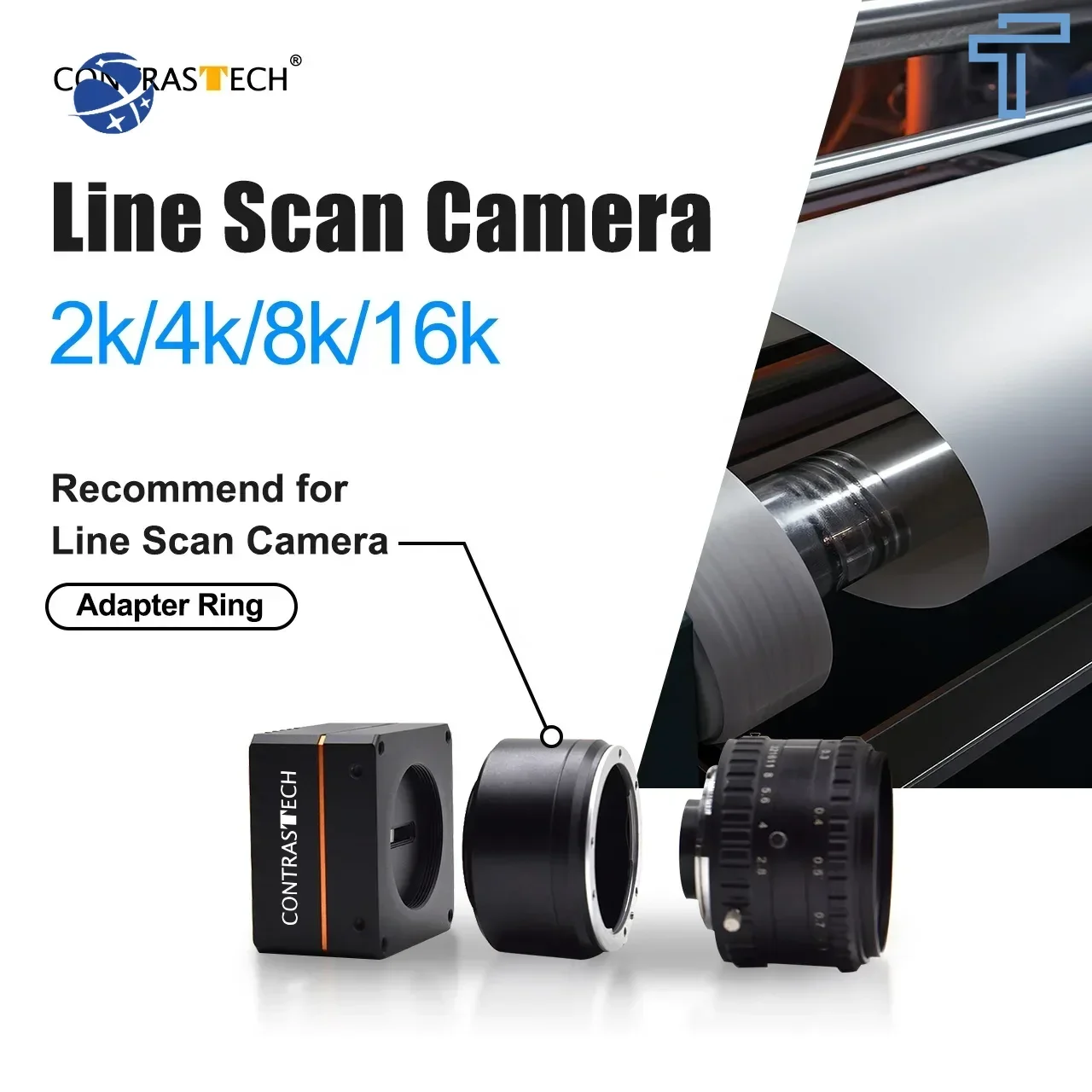 Contrastech VT-M422F-34.5mm F-mount Lens Adapter ring for Installation on M42 mount Line Scan Camera
Contrastech VT-M422F-34.5mm F-mount Lens Adapter ring for Installation on M42 mount Line Scan Camera