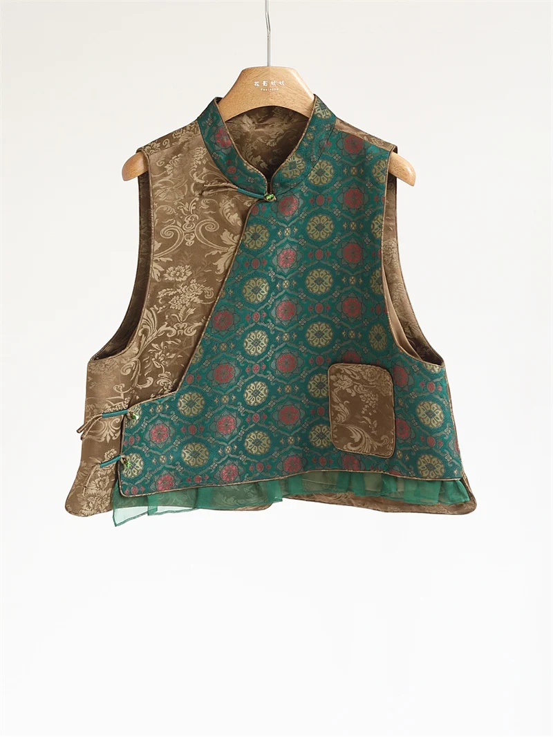 Шелково-шерстяной жилет в китайском стиле с воротником-стойкой, вышивкой и цветочным узором, разноцветный, для повседневной носки, женский, E5743
Шелково-шерстяной жилет в китайском стиле с воротником-стойкой, вышивкой и цветочным узором, разноцветный, для повседневной носки, женский, E5743
