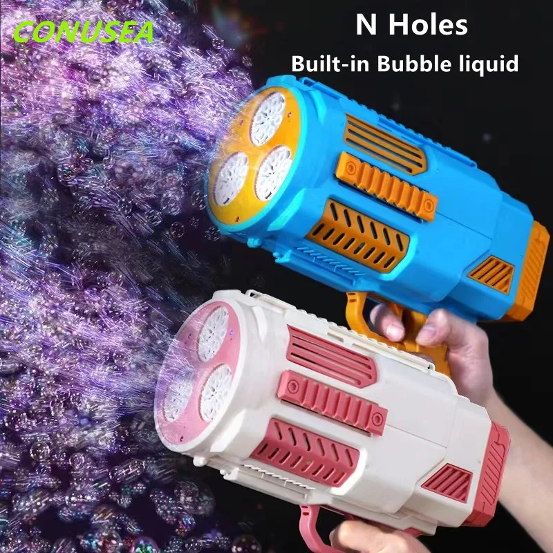 N Hole Automatic Bubble Gun Machine Built-In Bubble Water with Light Rocket Bubble Blower Maker Continued Soap Bubble Wedding
N Hole Automatic Bubble Gun Machine Built-In Bubble Water with Light Rocket Bubble Blower Maker Continued Soap Bubble Wedding