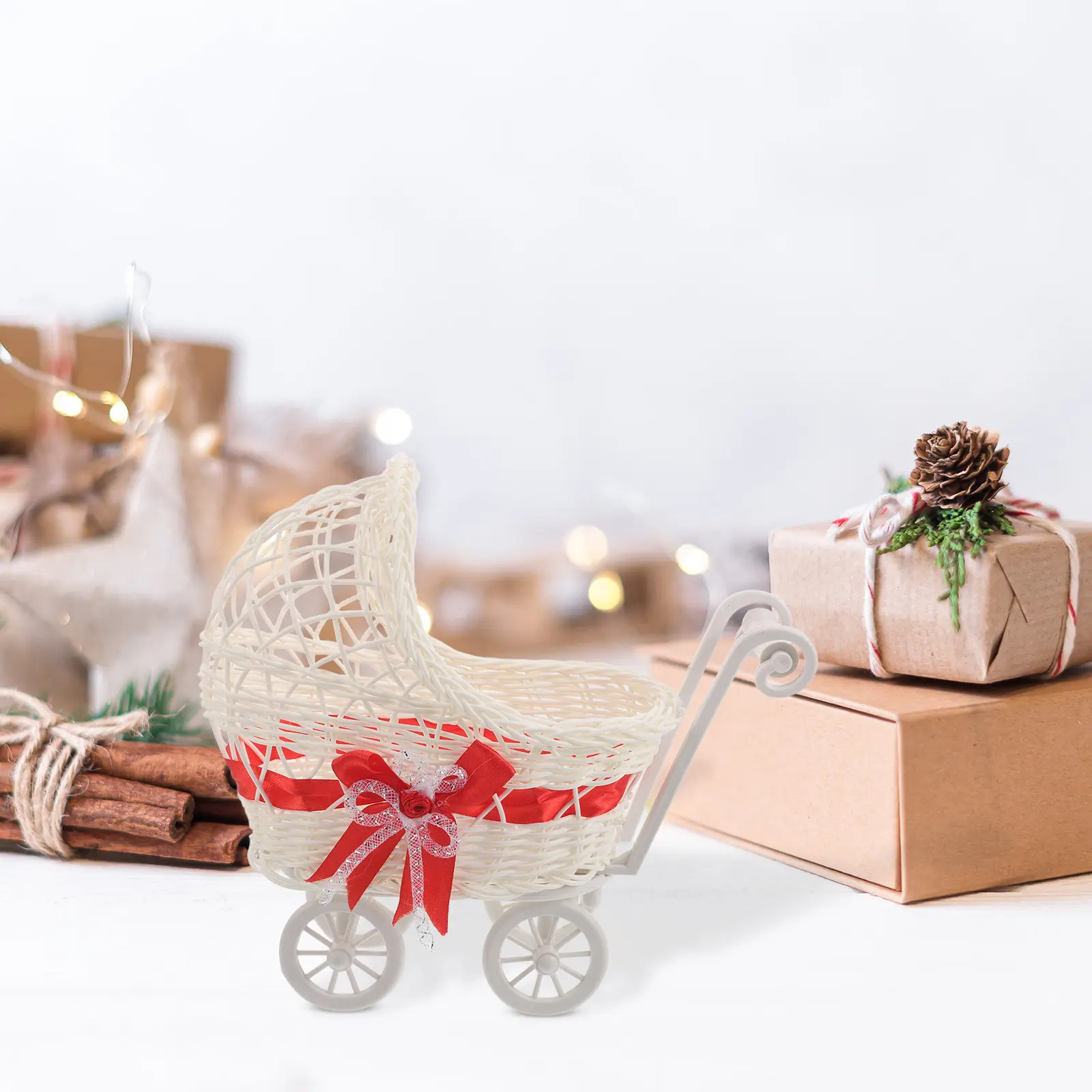 Mini Trolley Woven Flower Basket Imitation Rattan Candy Cart Candy Basket Decor Wedding Storage Organizer
Mini Trolley Woven Flower Basket Imitation Rattan Candy Cart Candy Basket Decor Wedding Storage Organizer