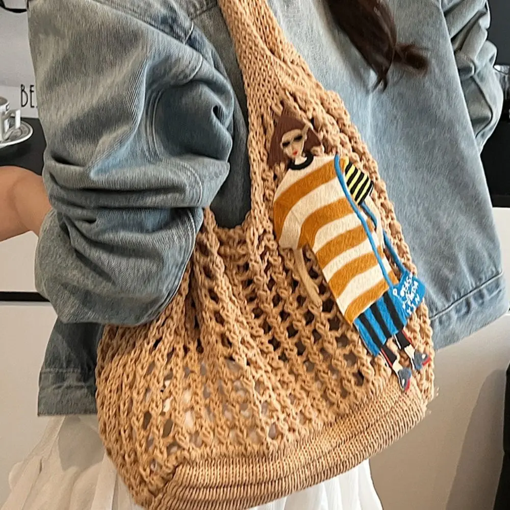 Summer Shoulder Bag Knitted Bag Hollowed Out Bohemian Crochet Tote Bag Large Capacity Handbag Weave Bag Travel
Summer Shoulder Bag Knitted Bag Hollowed Out Bohemian Crochet Tote Bag Large Capacity Handbag Weave Bag Travel