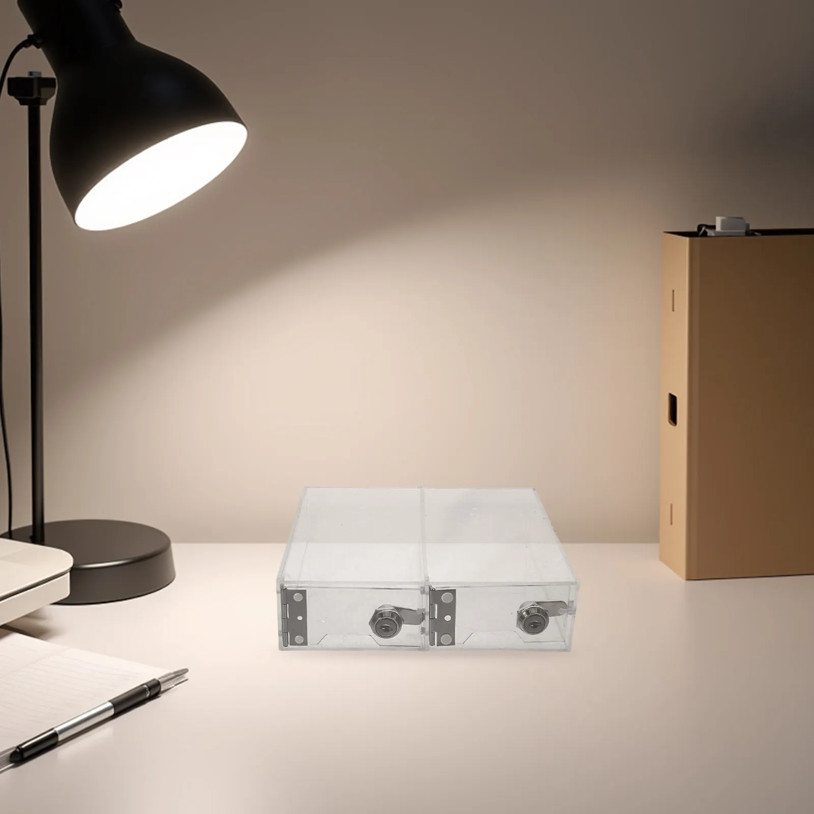 Transparent Acrylic Lockable Storage Cabinet 2-Slot Desktop Organizer for Mobile Phones Documents Office Security Lockable Phone
Transparent Acrylic Lockable Storage Cabinet 2-Slot Desktop Organizer for Mobile Phones Documents Office Security Lockable Phone