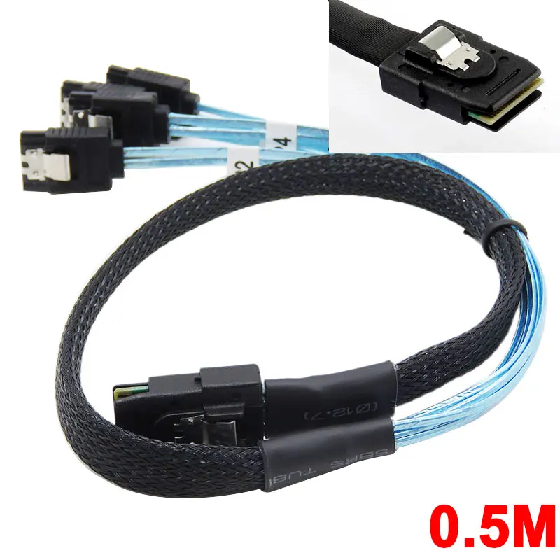 0.5M MINI SAS 36P SFF 8087 to 4 SATA3 6G Array Card 1 Change 4 Data Connection Server Cables connector
0.5M MINI SAS 36P SFF 8087 to 4 SATA3 6G Array Card 1 Change 4 Data Connection Server Cables connector