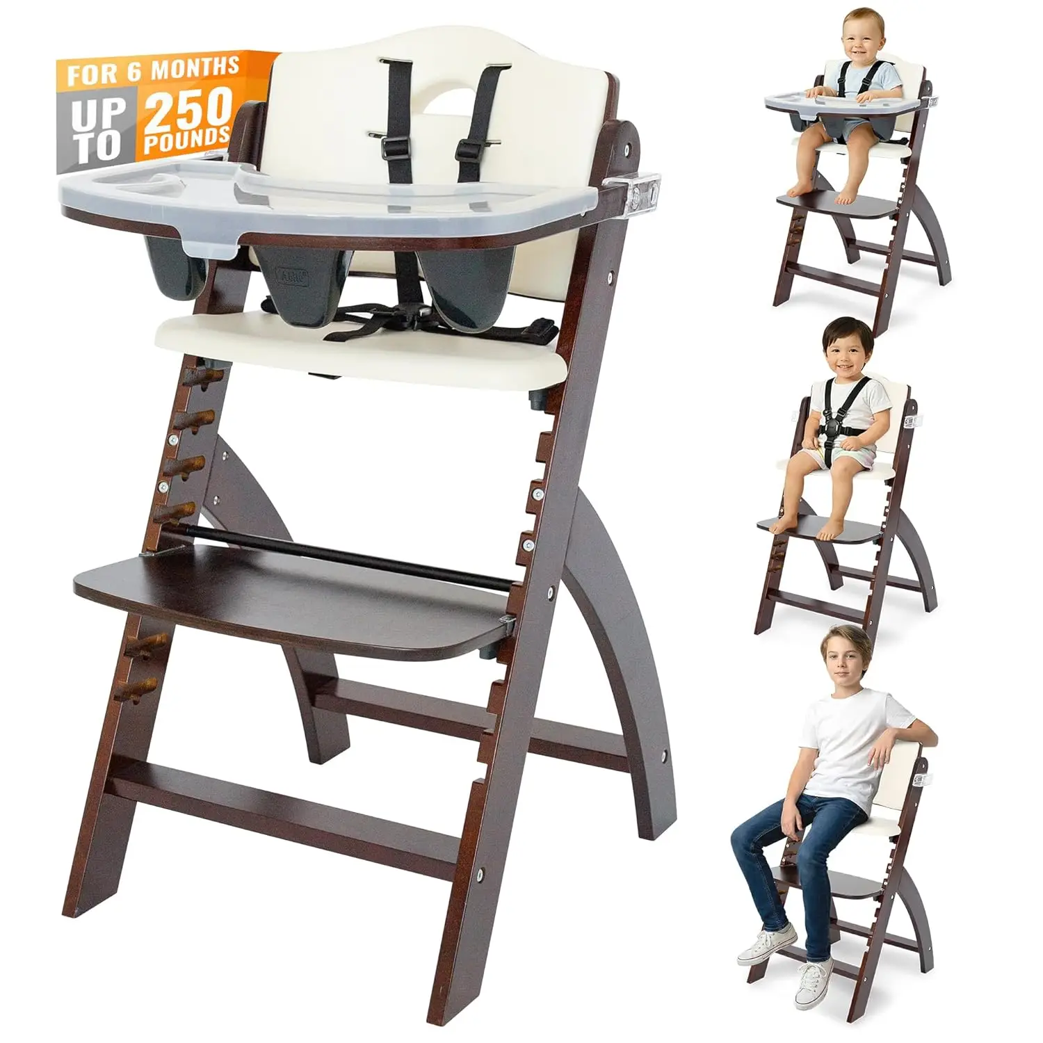 Convertible 3 In 1 High Chair For Babies And Toddlers Wooden Seat Removable Tray Water Resistant Supports Up To 250 Lb
Convertible 3 In 1 High Chair For Babies And Toddlers Wooden Seat Removable Tray Water Resistant Supports Up To 250 Lb