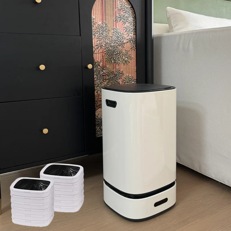 13L Smart Trash Can with Automatic Packing Garbage Bag Bathroom Toilet Trash Can Automatic Close Bag Adsorption Wastebasket
13L Smart Trash Can with Automatic Packing Garbage Bag Bathroom Toilet Trash Can Automatic Close Bag Adsorption Wastebasket