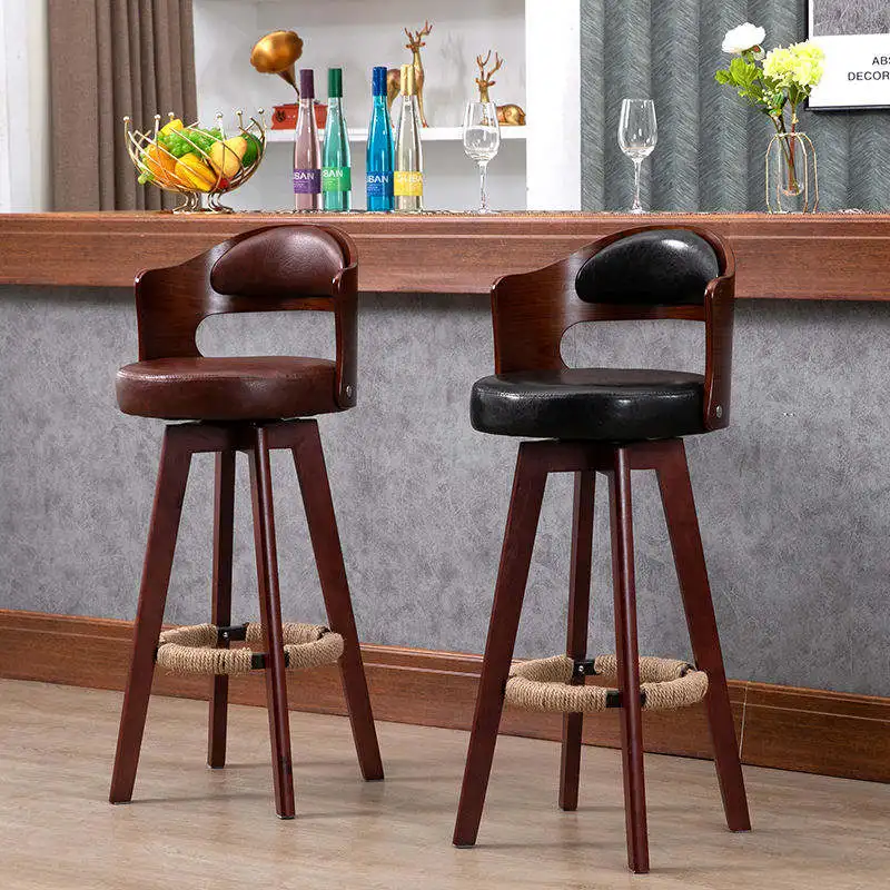 Vintage High Bar Stool Pub Dining Solid Wooden Height Kitchen Counter Dining Chairs Swivel Bar Chairs
Vintage High Bar Stool Pub Dining Solid Wooden Height Kitchen Counter Dining Chairs Swivel Bar Chairs