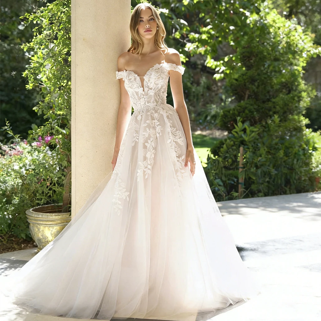 Luxurious Lace Wedding Dresses Sweetheart Off the Shoulder Floor-Length Civil Wedding Dress Formal Marriage Church Bidal Gowns
Luxurious Lace Wedding Dresses Sweetheart Off the Shoulder Floor-Length Civil Wedding Dress Formal Marriage Church Bidal Gowns