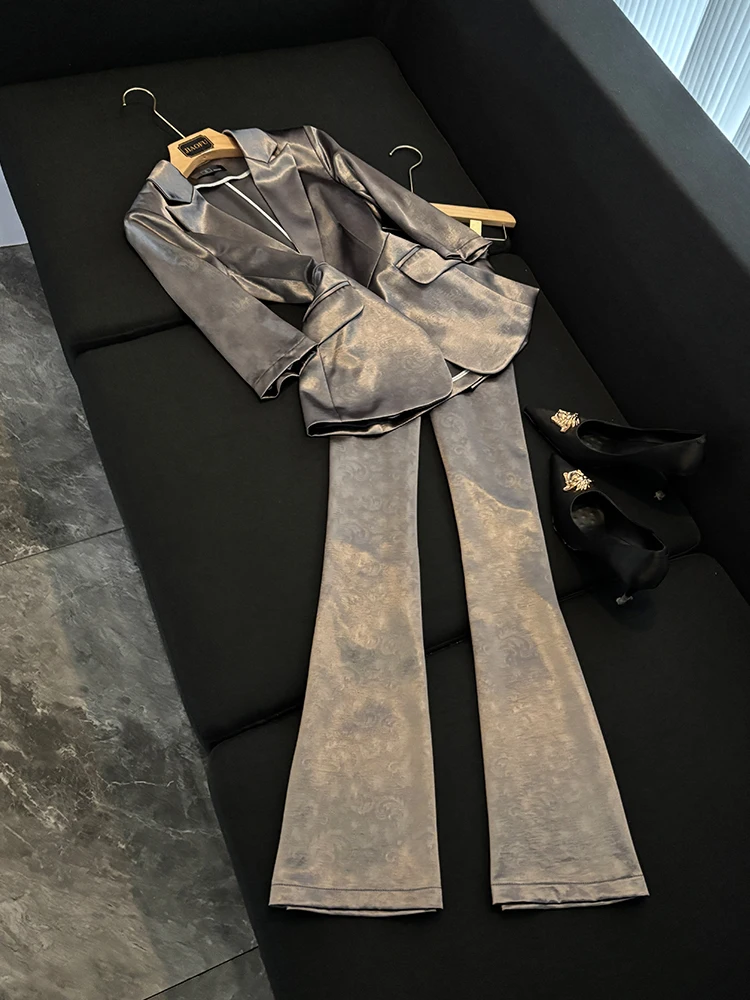 Acetate Satin Suit Set Women's Autumn Winter Faion Thin Sve Seven-Quarter Length Ladylike Sle U22 No Brand Registered ...
Acetate Satin Suit Set Women's Autumn Winter Faion Thin Sve Seven-Quarter Length Ladylike Sle U22 No Brand Registered ...