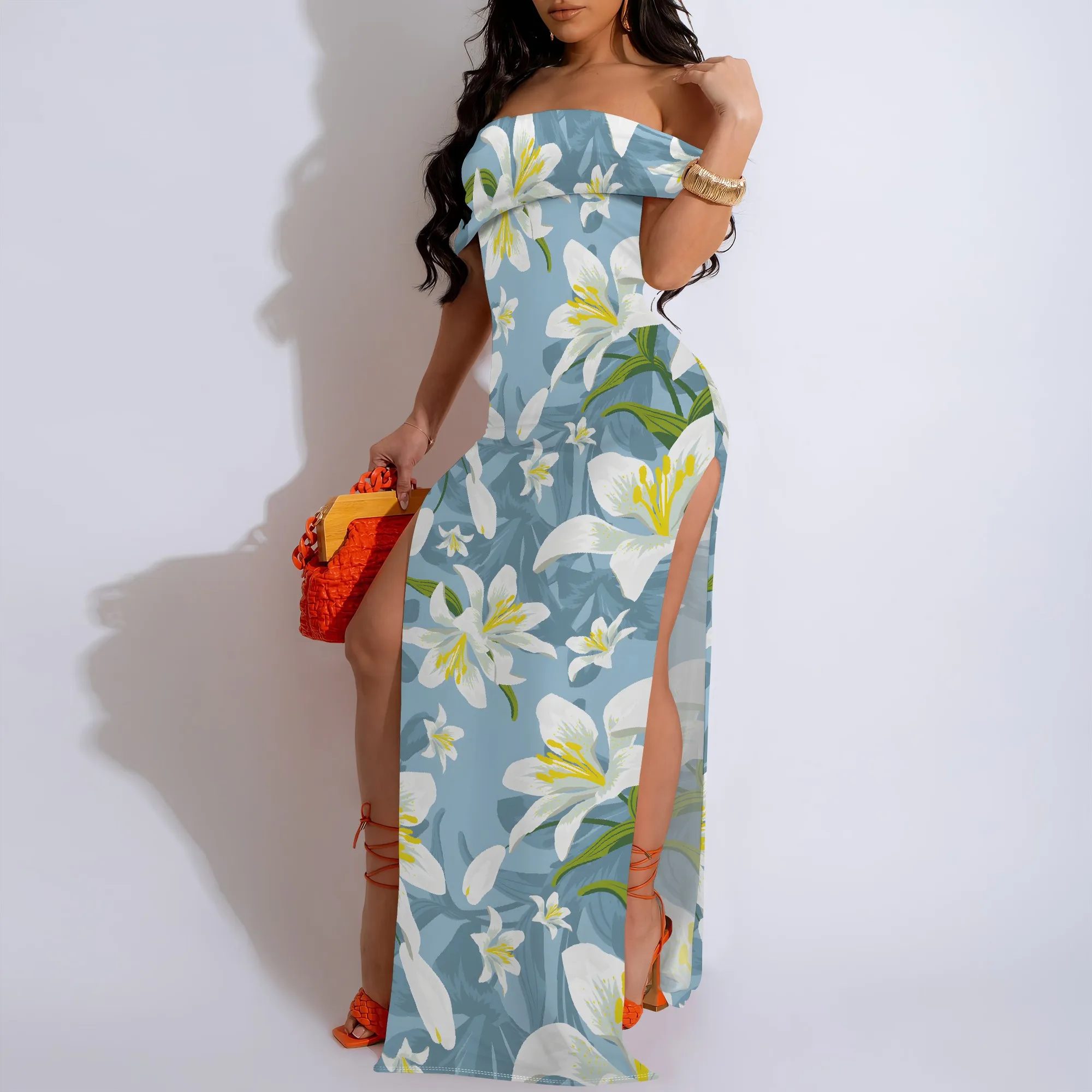 Lily Floral Off-Shoulder High Slit Maxi Dress - Women's Fresh Elegant Party Evening Resortwear Date Night
Lily Floral Off-Shoulder High Slit Maxi Dress - Women's Fresh Elegant Party Evening Resortwear Date Night