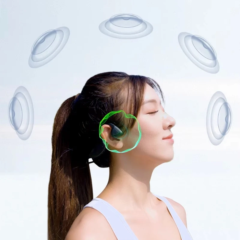 Open ear bone conduction earphones 10h game time wireless earphones sports running outdoor yoga other activities
Open ear bone conduction earphones 10h game time wireless earphones sports running outdoor yoga other activities