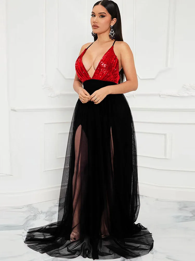 Sexy Sequin Prom Mesh Dress Long Luxury Women Elegant Slveeless V Neck Backless Night Club Evening Gowns Party Maxi Dresses
Sexy Sequin Prom Mesh Dress Long Luxury Women Elegant Slveeless V Neck Backless Night Club Evening Gowns Party Maxi Dresses