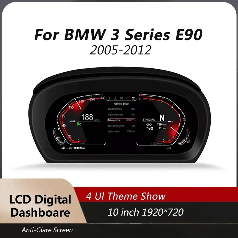Digital LCD Speedometer Cluster Dashboard for BMW E90 E91 E92 3 Series 2005-2012 Instrument Panel Display Retrofit Upgrade Kit
Digital LCD Speedometer Cluster Dashboard for BMW E90 E91 E92 3 Series 2005-2012 Instrument Panel Display Retrofit Upgrade Kit
