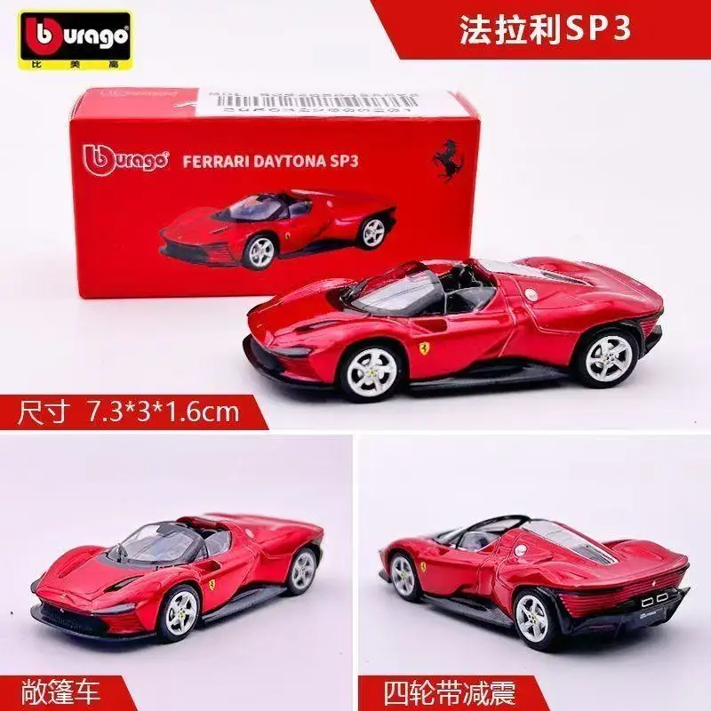 BBURAGO 1:64 Original Ferrari SP3 Daytona alloy car model for collection, display, as a gift for boys, small car.
BBURAGO 1:64 Original Ferrari SP3 Daytona alloy car model for collection, display, as a gift for boys, small car.
