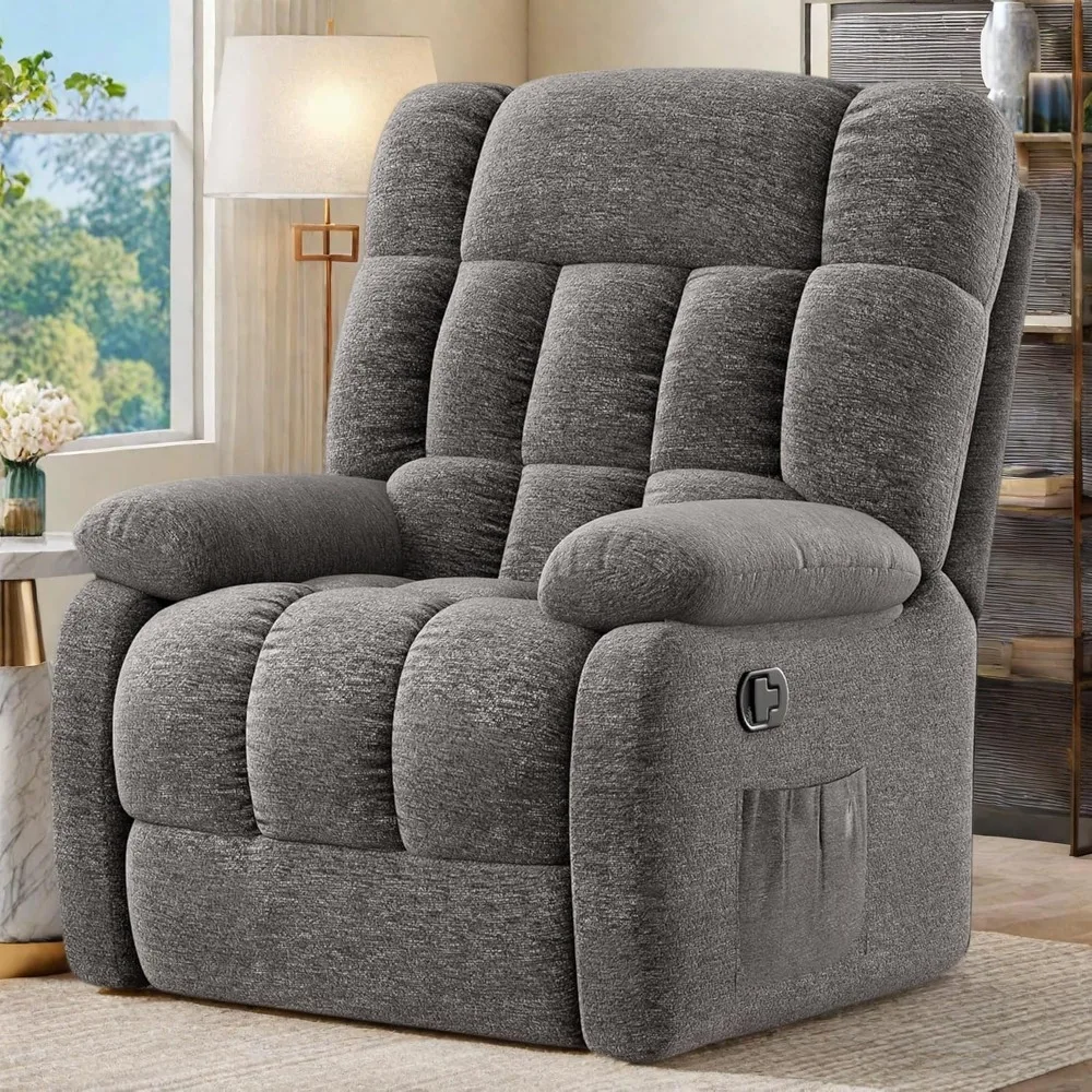 Recliner Chair, Adjustable Recliner with Side Pockets, Living Room Power Reclining Lounge Chair for Adults, Small Spaces Comfy S 
Recliner Chair, Adjustable Recliner with Side Pockets, Living Room Power Reclining Lounge Chair for Adults, Small Spaces Comfy S