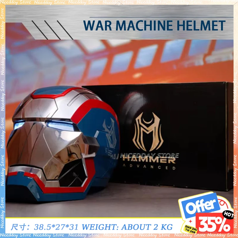 Iron Man Mk5 Helmet Automatic 1:1 Machine Avengers Cosplay Electric Open Close English Voice Remote Control Toy Christmas Gift
Iron Man Mk5 Helmet Automatic 1:1 Machine Avengers Cosplay Electric Open Close English Voice Remote Control Toy Christmas Gift
