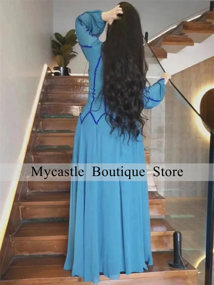 Sky Blue A-line Evening Dress Customized Round Neck Puff Sleeves Beading Chiffon Floor Length Arabian Prom Gown Saud Party Dress
Sky Blue A-line Evening Dress Customized Round Neck Puff Sleeves Beading Chiffon Floor Length Arabian Prom Gown Saud Party Dress