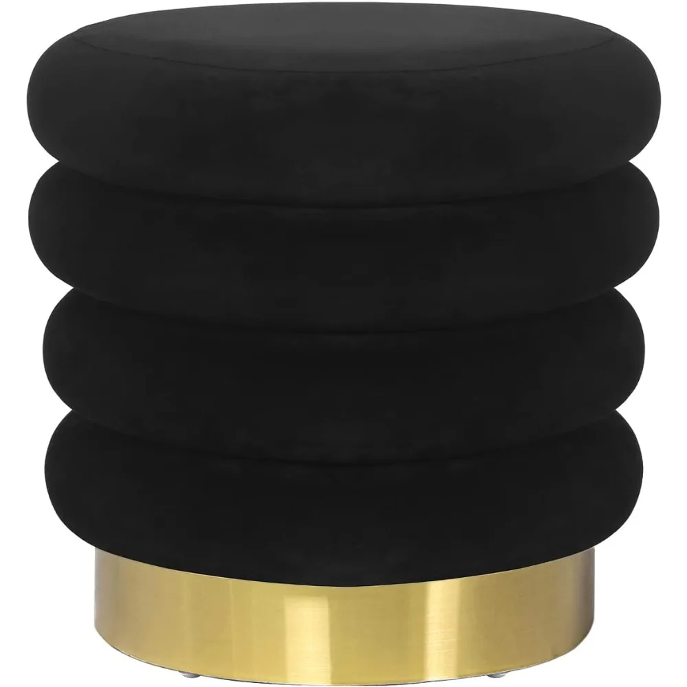 Round Velvet Ottoman with Gold Plating Base,Footrest for Bedroom Living Room Entryway, Upholstered Vanity Stool for Makeup Room.
Round Velvet Ottoman with Gold Plating Base,Footrest for Bedroom Living Room Entryway, Upholstered Vanity Stool for Makeup Room.