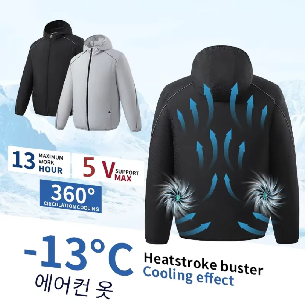 New Men's Cooling Jacket with Fan Summer Air Conditioned Hoodie UV Sun Protection Outdoor Long Sleeve Windbreaker
New Men's Cooling Jacket with Fan Summer Air Conditioned Hoodie UV Sun Protection Outdoor Long Sleeve Windbreaker