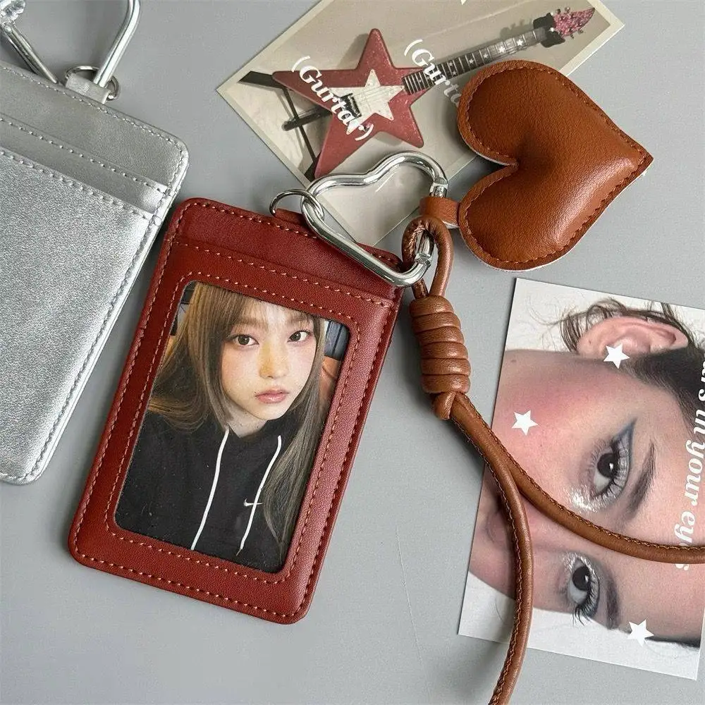 PU Leather Heart Card Holder, Sweet Korean Style Card Sleeve with Lanyard, ID Bus Card Case Keychain, Cute Campus Accessory
PU Leather Heart Card Holder, Sweet Korean Style Card Sleeve with Lanyard, ID Bus Card Case Keychain, Cute Campus Accessory