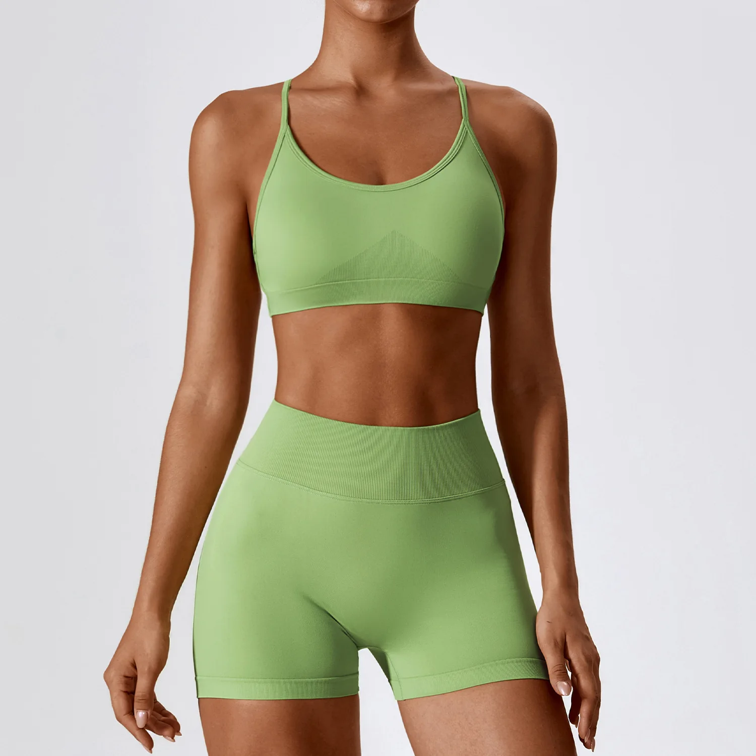 Seamless Beautiful Back Two-piece Set Women's Tracksuit Yoga Set Yoga Gym Bra shorts Tight Fitting Gym Set Women Sports Suit
Seamless Beautiful Back Two-piece Set Women's Tracksuit Yoga Set Yoga Gym Bra shorts Tight Fitting Gym Set Women Sports Suit