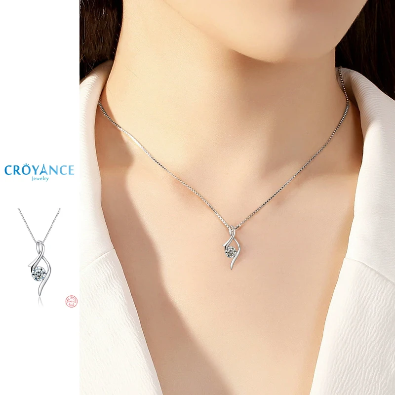 925 Sterling Silver Jewelry Delicate Ribbon Zircon Pendant Necklaces Women Gift Purple CZ Rhinestone Charm Choker Length Choice
925 Sterling Silver Jewelry Delicate Ribbon Zircon Pendant Necklaces Women Gift Purple CZ Rhinestone Charm Choker Length Choice