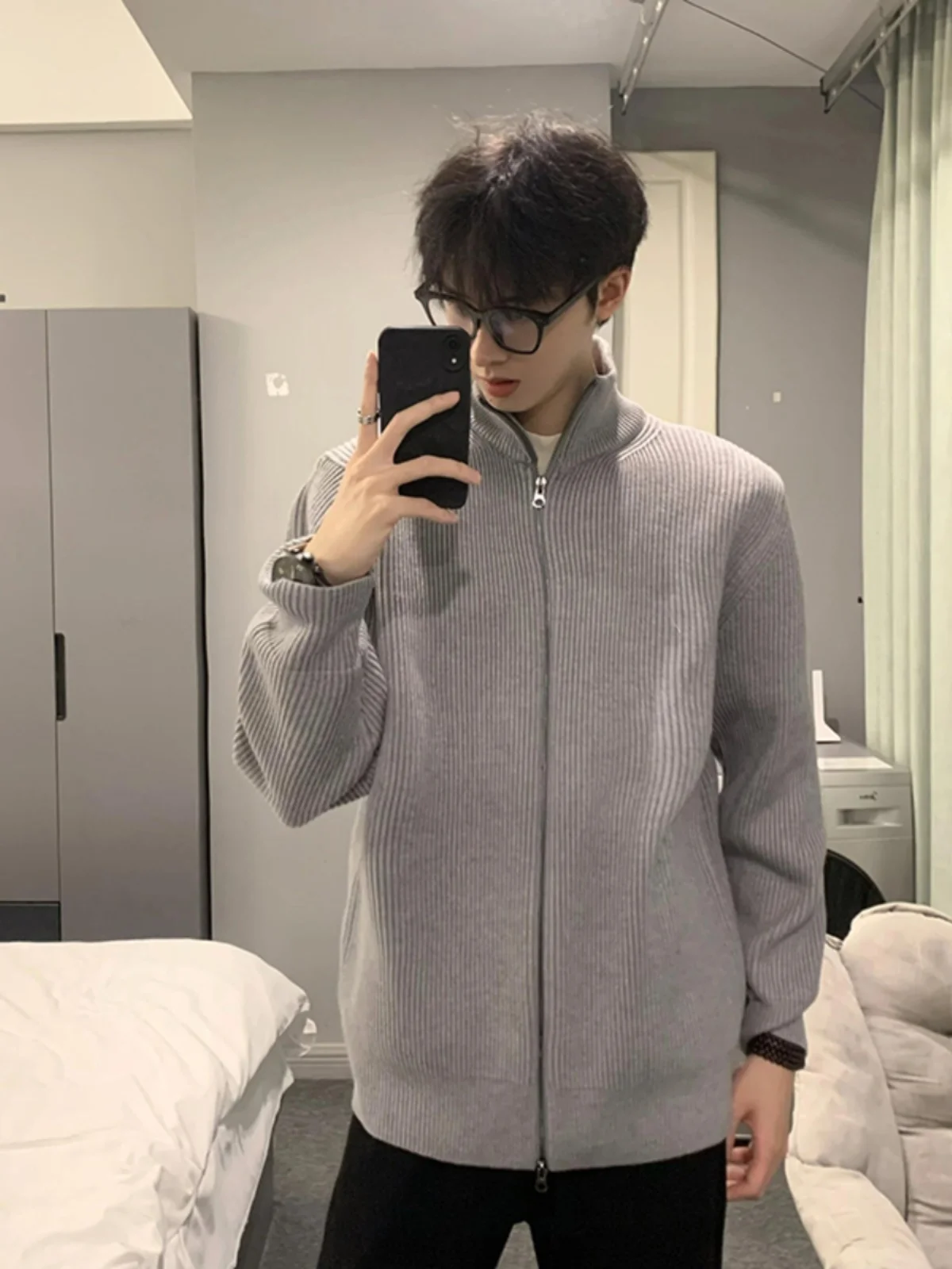 ay f-High Collar Open Cardigan Sweater Men's Autumn Winter Faion Brand Knitted High Warmth Outerwear Casual Loose Fit
ay f-High Collar Open Cardigan Sweater Men's Autumn Winter Faion Brand Knitted High Warmth Outerwear Casual Loose Fit