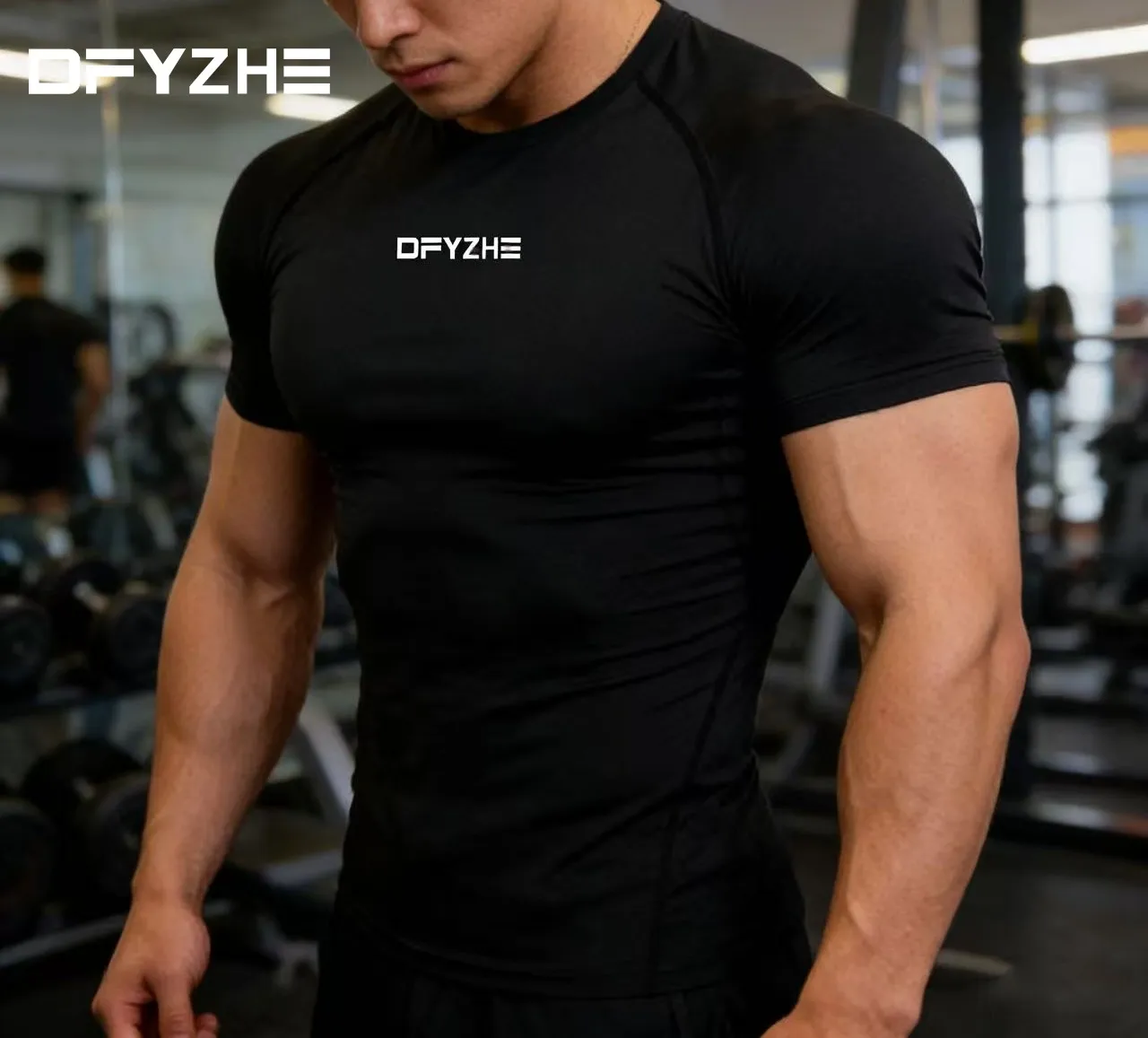 DFYZHE High elastic speed dry fitness suit men's summer thin breathable training suit running tight short sleeved sports top set
DFYZHE High elastic speed dry fitness suit men's summer thin breathable training suit running tight short sleeved sports top set