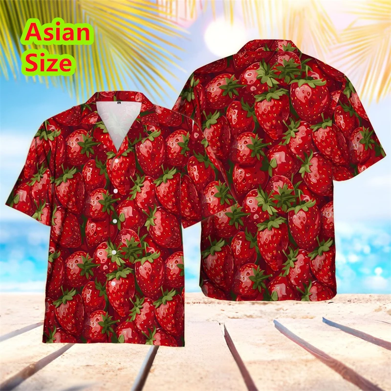 Funny Aloha Strawberry 3D Print Man Shirts Clothes Female Fruit Beach Shirt Pineapple Watermelon Short Sleeve Tops Baggy Shirts
Funny Aloha Strawberry 3D Print Man Shirts Clothes Female Fruit Beach Shirt Pineapple Watermelon Short Sleeve Tops Baggy Shirts