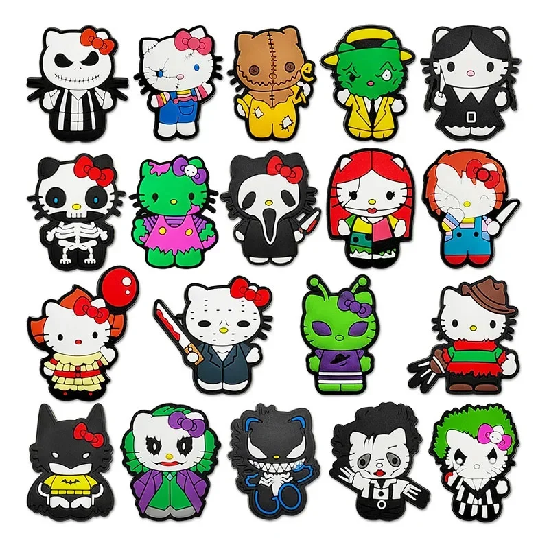 18pcs Halloween Sanrio Hello Kitty Shoe Charms PVC Shoes Accessories Decorations Buckle for Clog Sandal Kids Party Xmas Gifts
18pcs Halloween Sanrio Hello Kitty Shoe Charms PVC Shoes Accessories Decorations Buckle for Clog Sandal Kids Party Xmas Gifts