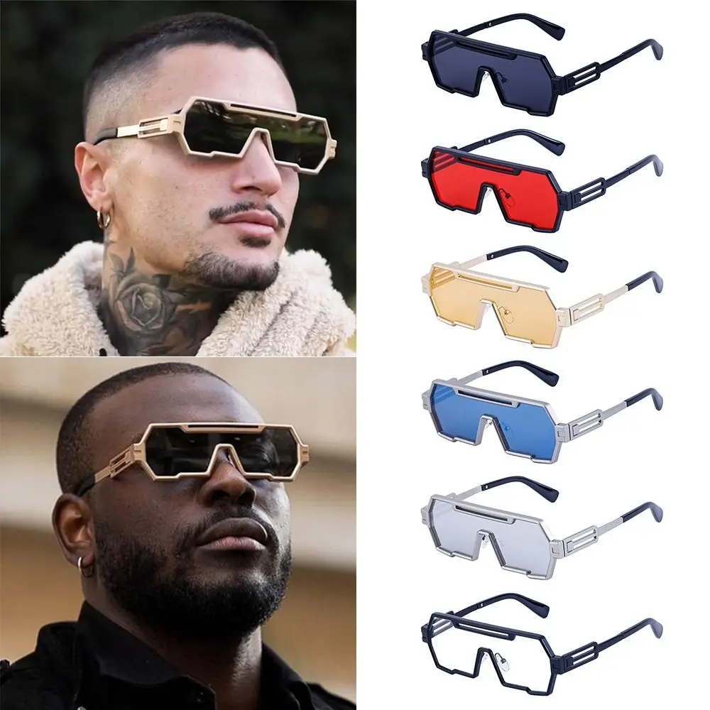 Punk Steampunk Sunglasses Fashion UV400 Protection Big Frame Shades Metal One-Piece Sun Glasses for Men
Punk Steampunk Sunglasses Fashion UV400 Protection Big Frame Shades Metal One-Piece Sun Glasses for Men