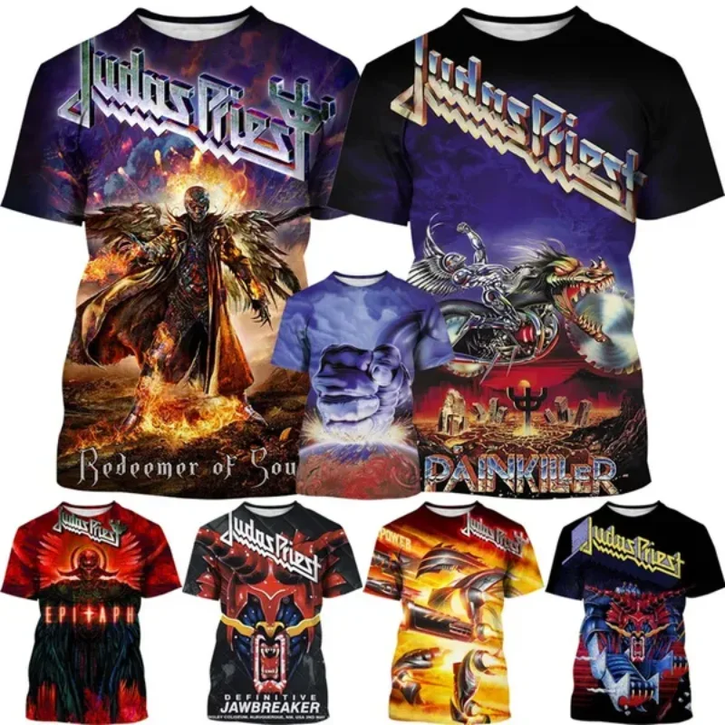 Fashion Men Clothing New Heavy Metal Judas Priest T-shirt Personality Hip Hop Unisex Street Tops Tees Harajuku Oversized T Shirt
Fashion Men Clothing New Heavy Metal Judas Priest T-shirt Personality Hip Hop Unisex Street Tops Tees Harajuku Oversized T Shirt