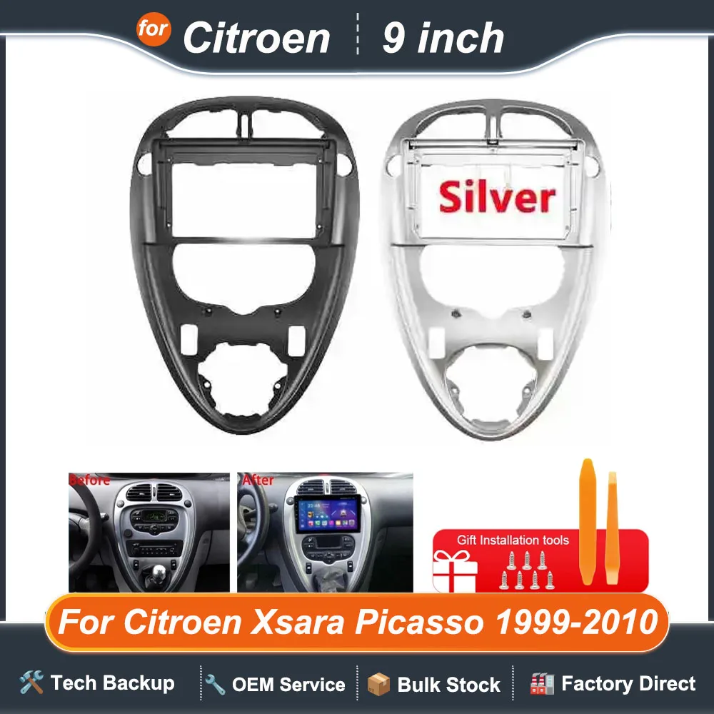 Car Stereo frame Android Dash Kit 9" for Citroen Xsara Picasso 1999-2010 - Seamless Panel & Frame
Car Stereo frame Android Dash Kit 9" for Citroen Xsara Picasso 1999-2010 - Seamless Panel & Frame