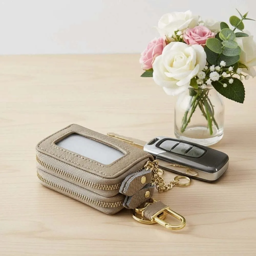 Coin Pouch Portable Hanging Coin Purse Double Zipper Exquisite Leather Car Key Pouch Classic Simple Small Item Bag Women Girls
Coin Pouch Portable Hanging Coin Purse Double Zipper Exquisite Leather Car Key Pouch Classic Simple Small Item Bag Women Girls
