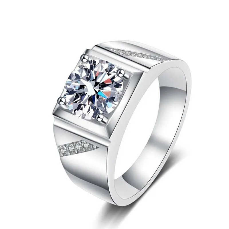 1 Carat Round Moissanite Diamond Rings For Men 100% 925 Sterling Silver Luxury Wedding Jewelry
1 Carat Round Moissanite Diamond Rings For Men 100% 925 Sterling Silver Luxury Wedding Jewelry